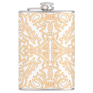 Solar Flare Gold Damask Handyhülle / iPad-Hülle Flachmann