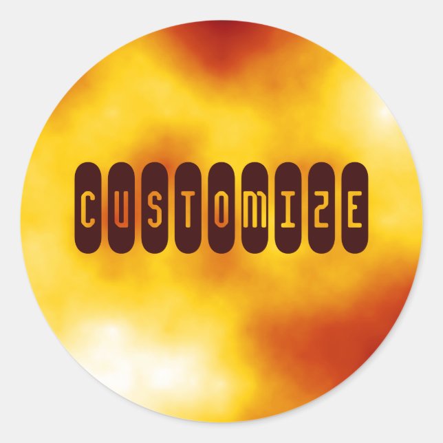 Solar Flare II - Vorlage Runder Aufkleber (Vorderseite)