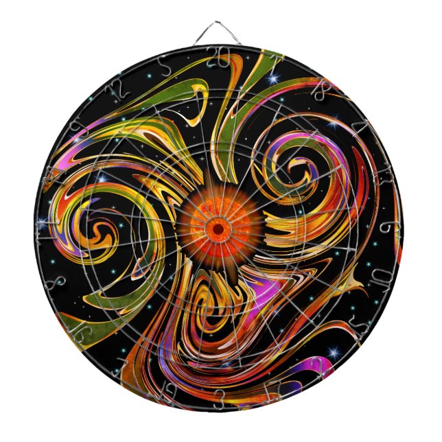Solar Flare Starry Space Dartboard Dartscheibe (vorne)