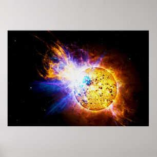 Solar Flare von Star EV Lacertae EV Lac Poster