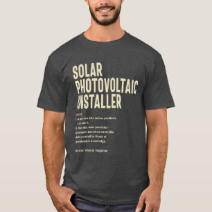 Solar Fotovoltaik Installer Geschenk Funny Job Tit T-Shirt