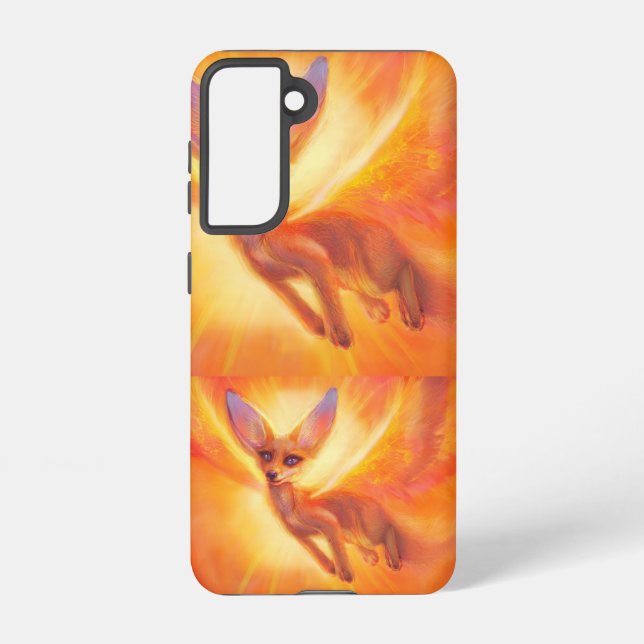 Solar Fox – Minimal Fantasy Phone Case Samsung Galaxy Hülle (Rückseite)