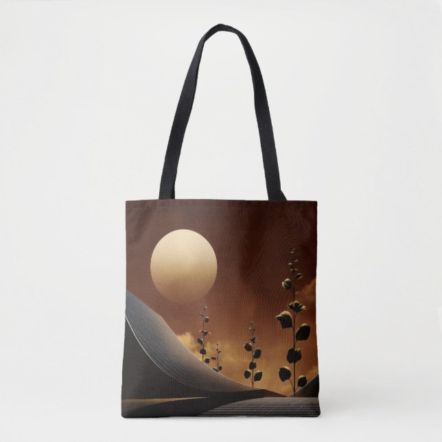 Solar Horizon - Stilvolle Solarpunk Tote Bag (Vorderseite)