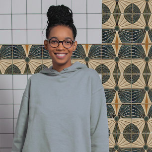 Solar-Kreise Mitte des Jahrhunderts Symmetrie Art  Fliese