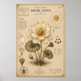 Solar Lotus Victorian Botanical Museum Druck Poster