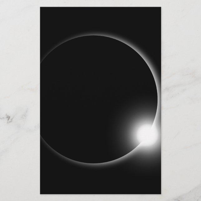 Solar Lunar Eclipse Moon Sun Flare Fotografie (Vorderseite)