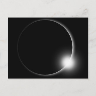 Solar Lunar Eclipse Moon Sun Flare Fotografie Postkarte