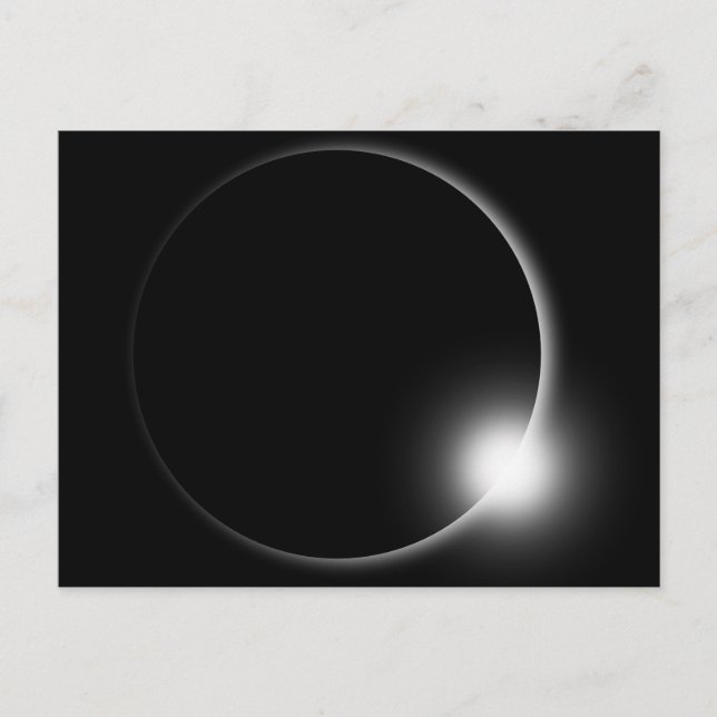 Solar Lunar Eclipse Moon Sun Flare Fotografie Postkarte (Vorderseite)