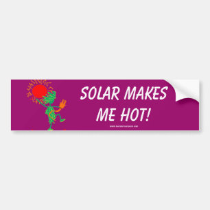 Solar macht mich heiß! autoaufkleber
