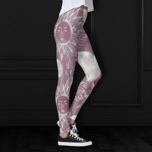 Solar Mystique   Rosa Silbermondsterne Sun Eyes Leggings