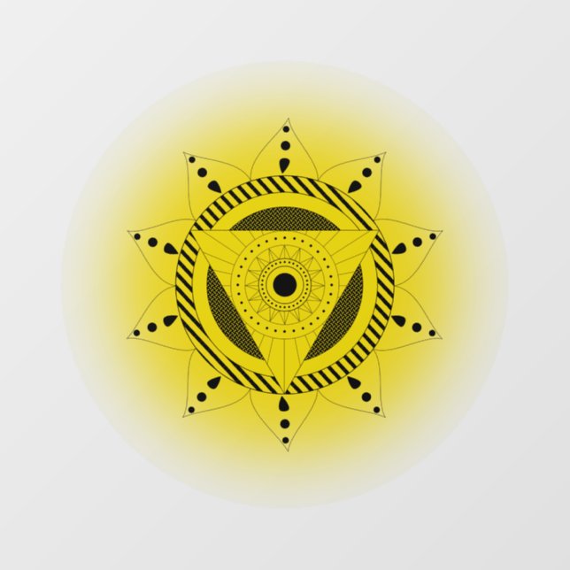 Solar Plexus Chakra Fensteraufkleber (Blatt)