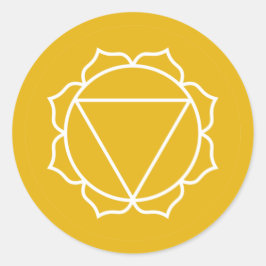 Solar Plexus Chakra Klassischer Rundsticker Runder Aufkleber