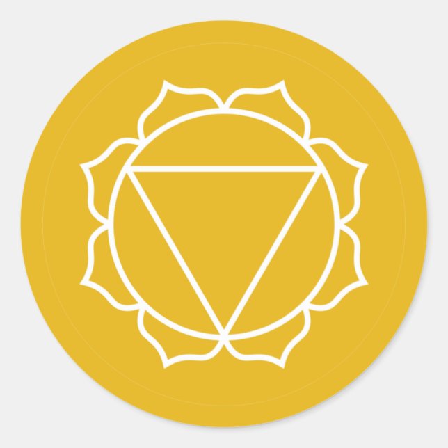 Solar Plexus Chakra Klassischer Rundsticker Runder Aufkleber (Vorderseite)