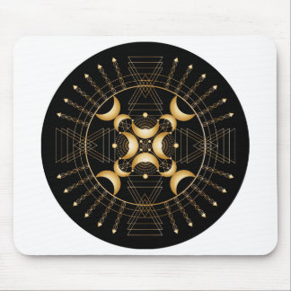 Solar Plexus Chakra Shadow Mandala Mouse Pad Mousepad