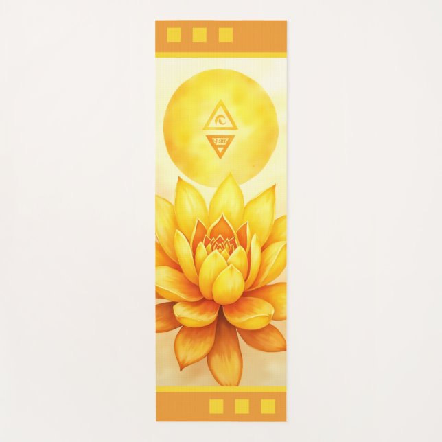 Solar Plexus Chakra Yoga Matte – Golden Power (Vorderseite)