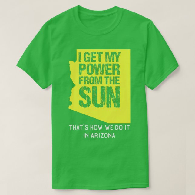 Solar Power Arizona Staat Sun Green Energy Panel G T-Shirt (Design vorne)