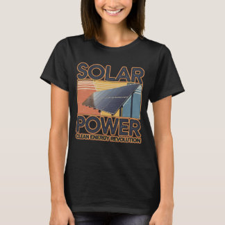 SOLAR POWER CLEAN ENERGY REVOLUTION Vintager Stil T-Shirt