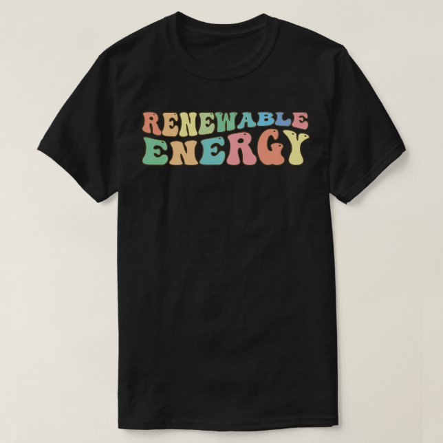 Solar-Power für Windkraftanlagen mit erneuerbarer  T-Shirt (Design vorne)