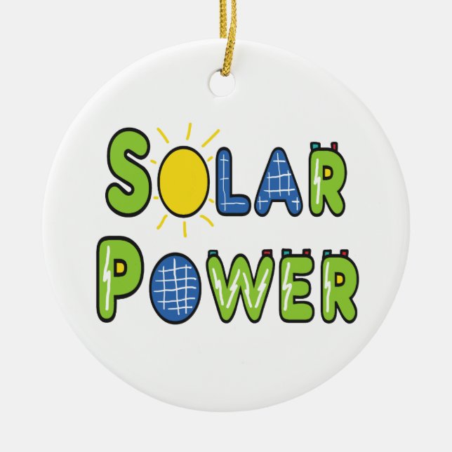 Solar-Power Keramik Ornament (Vorne)