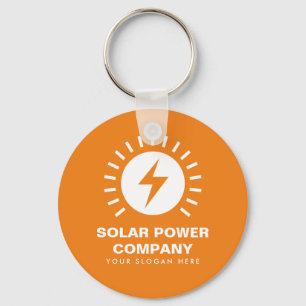 Solar power keychain with custom business name schlüsselanhänger