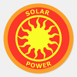 SOLAR-POWER RUNDER AUFKLEBER