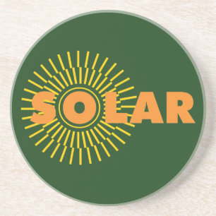Solar Power Sun Getränkeuntersetzer
