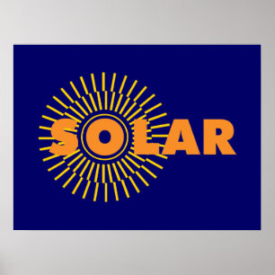 Solar Power Sun Poster