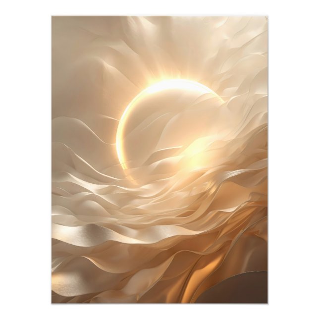 Solar Presence – Luminous Golden Sun Poster (Vorne)