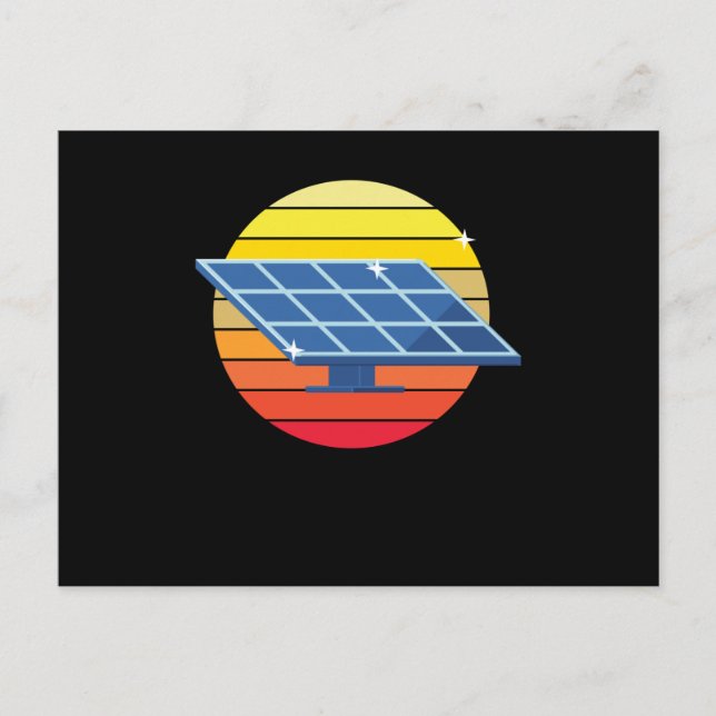 Solar Retro Photovoltaic Postkarte (Vorderseite)