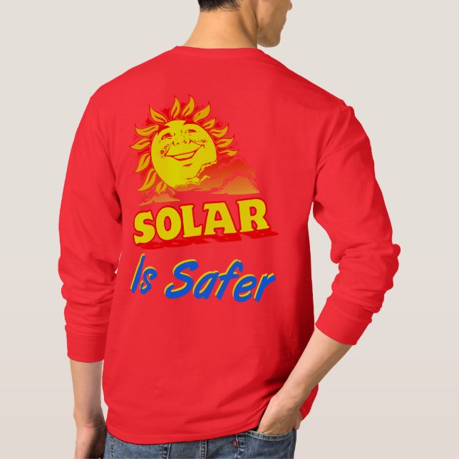 Solar sichererer ist das Lächeln orange T-Shirt (Rückseite)