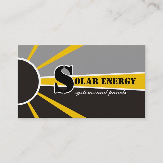 Solar/Sonnenenergie/Power Visitenkarte (Vorderseite)