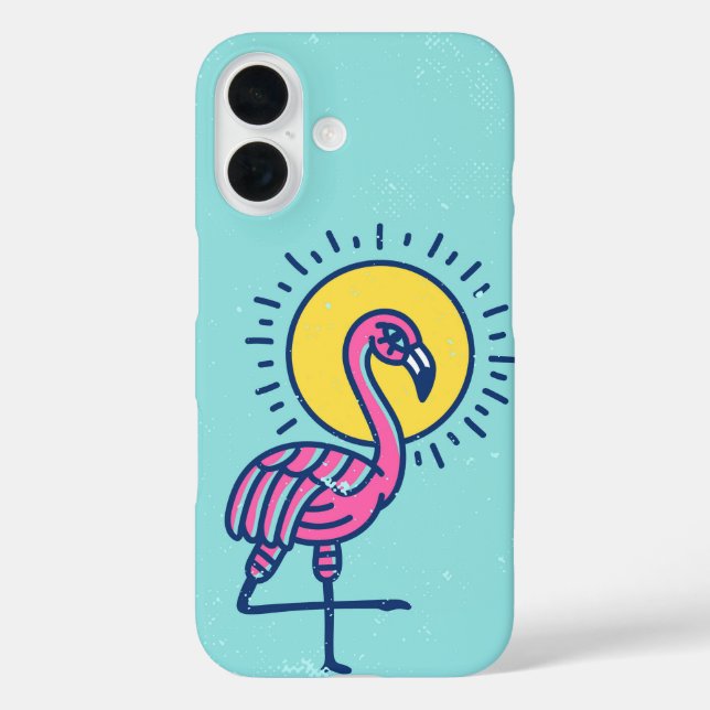 Solar Swagger Flamingo Glow Case-Mate iPhone Hülle (Rückseite)
