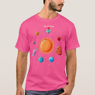 Solar System Astronaut You Are Here Space T-Shirt
