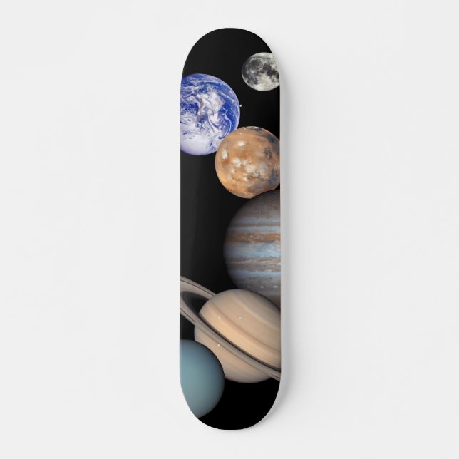Solar System Montage JPL Planet-Foto Skateboard (Vorne)