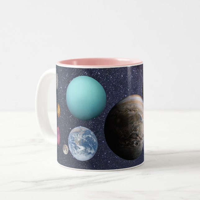Solar system Mug Zweifarbige Tasse (Vorderseite Links)