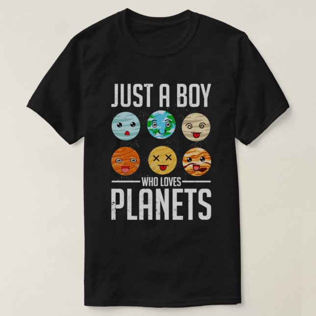 Solar System Niedlich Planets Boys Space Science A T-Shirt (Design vorne)