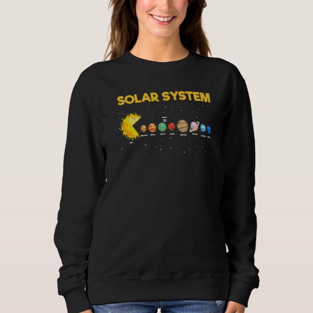 Solar System Planet Science Astronomie Raum Matchi Sweatshirt (Vorderseite)