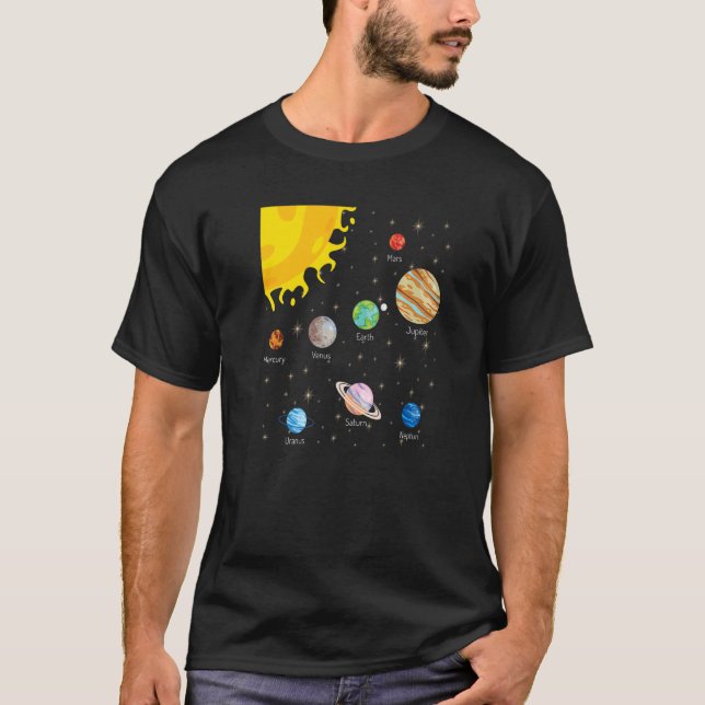 Solar System Planets Science Space Astrologie Univ T-Shirt (Vorderseite)