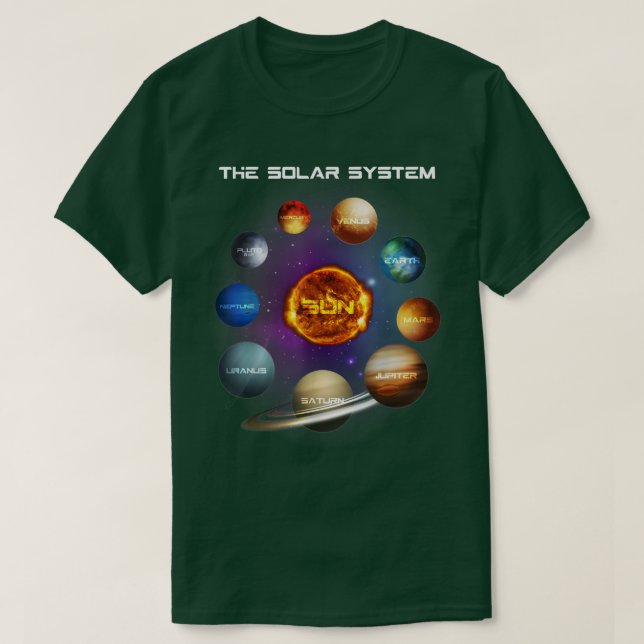 Solar System Planets Science Space Astronomie STEM T-Shirt (Design vorne)