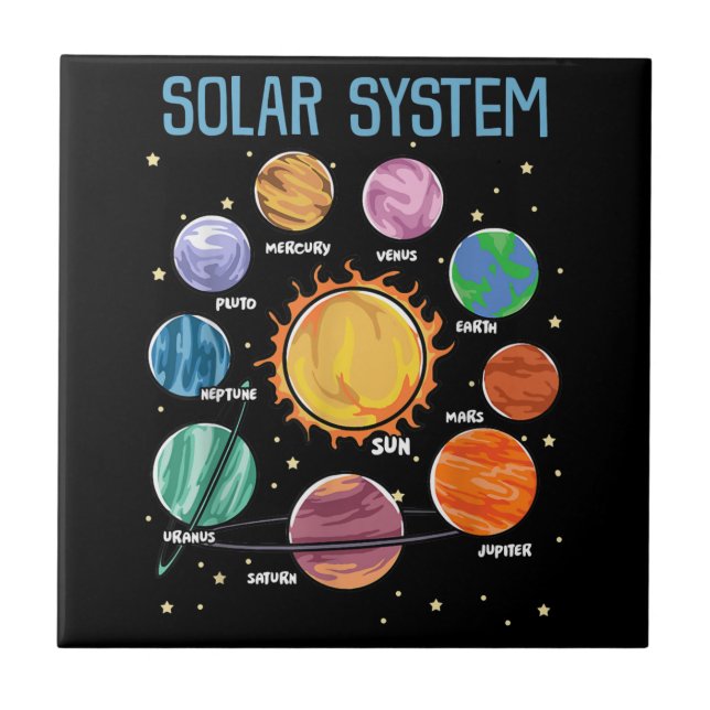 Solar System Planets Science Space Boys Girls STEM Fliese (Vorderseite)