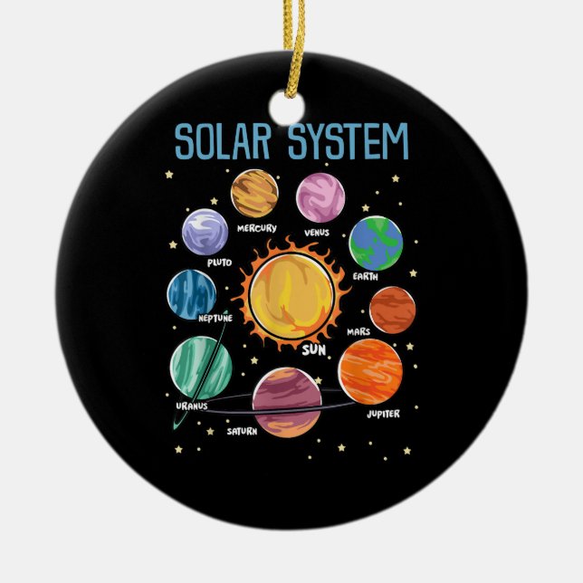 Solar System Planets Science Space Boys Girls STEM Keramik Ornament (Vorne)