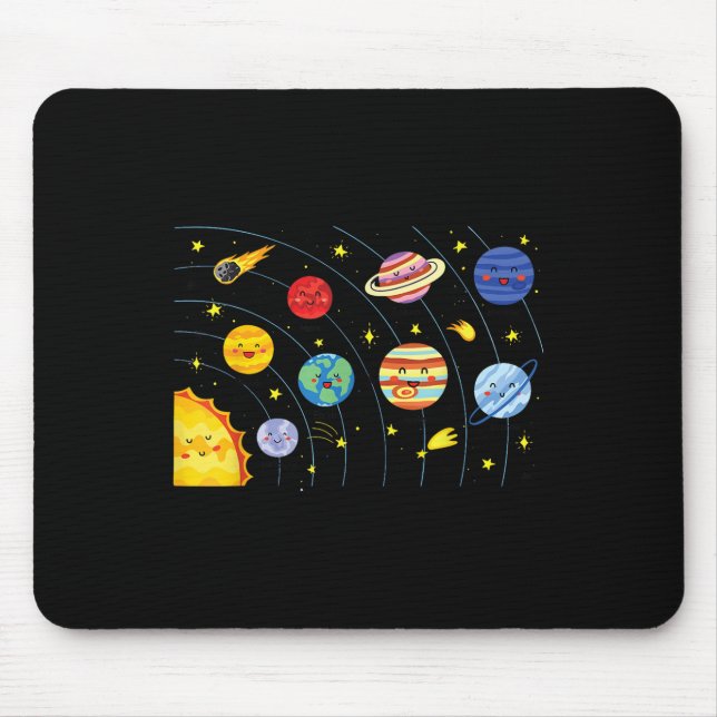 Solar System Planets Science Space Boys Girls Stem Mousepad (Vorne)