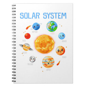 Solar System Planets Science Space Boys Girls STEM Notizblock