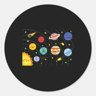 Solar System Planets Science Space Boys Girls Stem Runder Aufkleber