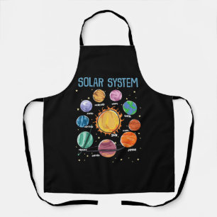 Solar System Planets Science Space Boys Girls STEM Schürze