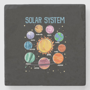 Solar System Planets Science Space Boys Girls STEM Steinuntersetzer