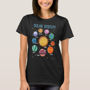 Solar System Planets Science Space Boys Girls STEM T-Shirt