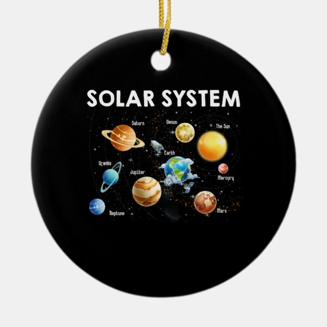 Solar System Planets Science Space Keramik Ornament (Vorne)