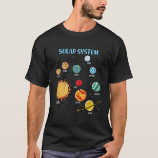 Solar System Planets Science Space Steam T-Shirt