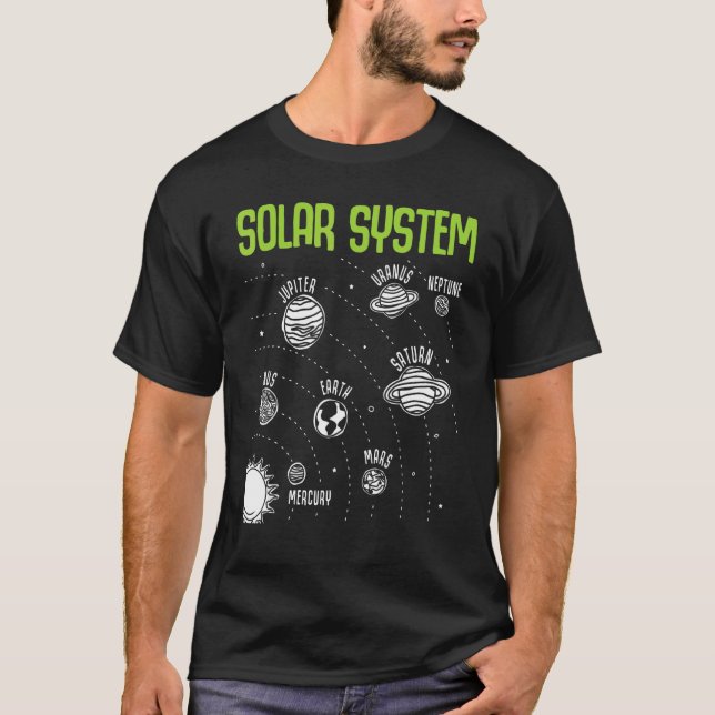 Solar System Planets Space STEM Science Teacher Sc T-Shirt (Vorderseite)